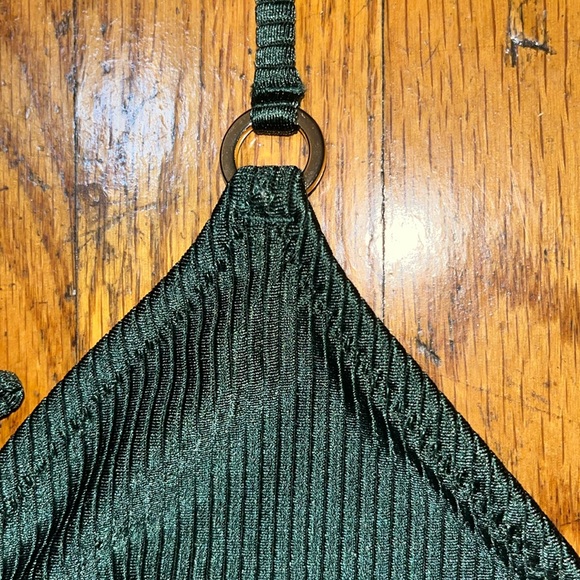 Aerie Triangle Forest Green Bikini Top Size XS - Picture 9 of 12
